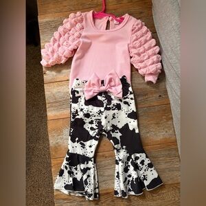 Cute cow print outfit